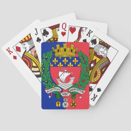 Jeu De Cartes Drapeau de Paris, France (dos)