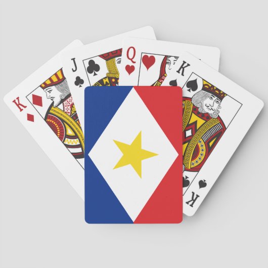 Jeu De Cartes Drapeau de Saba (dos)