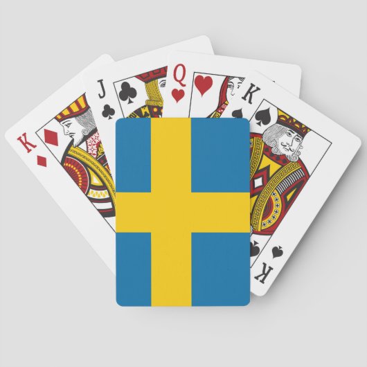 Jeu De Cartes Drapeau de Suède (dos)