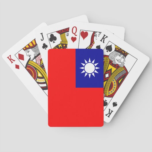Jeu De Cartes Drapeau de Taïwan (dos)