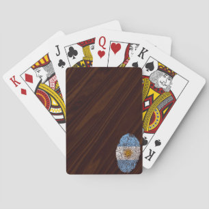 Jeu De Cartes Drapeau d'empreintes tactiles argentin