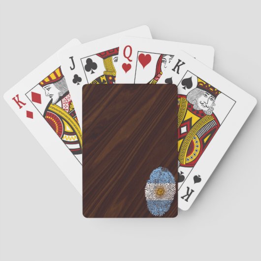 Jeu De Cartes Drapeau d'empreintes tactiles argentin (dos)