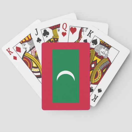 Jeu De Cartes Drapeau des Maldives (dos)