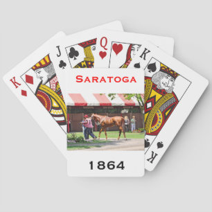 Jeu De Cartes Drapeau d'Etat dans le paddock de Saratoga