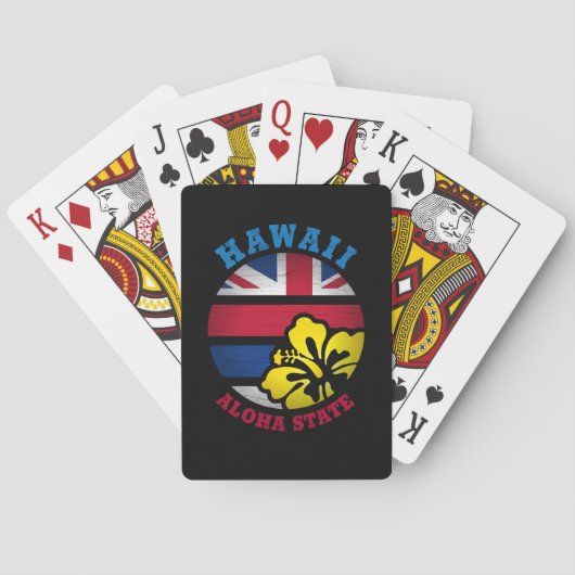 JEU DE CARTES DRAPEAU D'ÉTAT DE HAWAII ALOHA (dos)