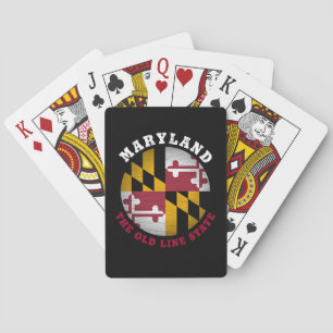 JEU DE CARTES DRAPEAU D'ÉTAT DE LA VIEILLE LIGNE DE MARYLAND