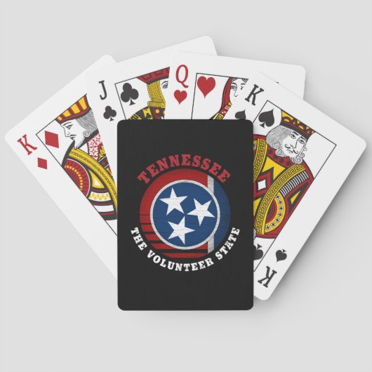 JEU DE CARTES DRAPEAU D'ÉTAT DE VOLONTAIRE TENNESSEE (dos)