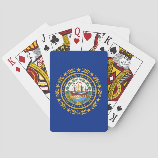 Jeu De Cartes Drapeau d'Etat du New Hampshire (dos)