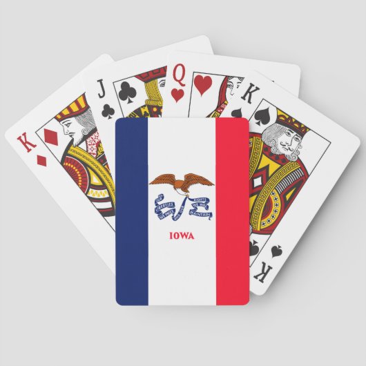 Jeu De Cartes Drapeau d'État Iowa (dos)