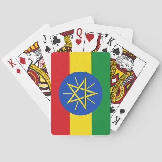 Jeu De Cartes Drapeau d'Éthiopie (Éthiopien) (dos)