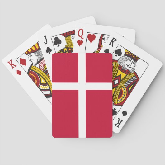 Jeu De Cartes Drapeau du Danemark (dos)