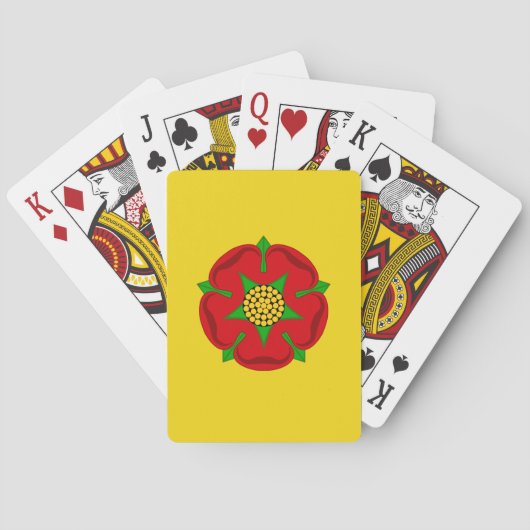 Jeu De Cartes Drapeau du Lancashire (dos)