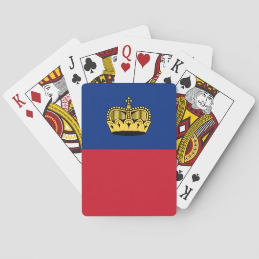 Jeu De Cartes Drapeau du Liechtenstein (dos)