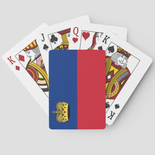 Jeu De Cartes Drapeau du Liechtenstein (dos)