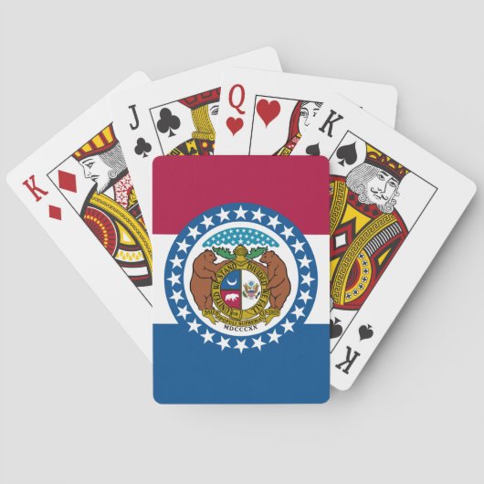 Jeu De Cartes Drapeau du Missouri (dos)