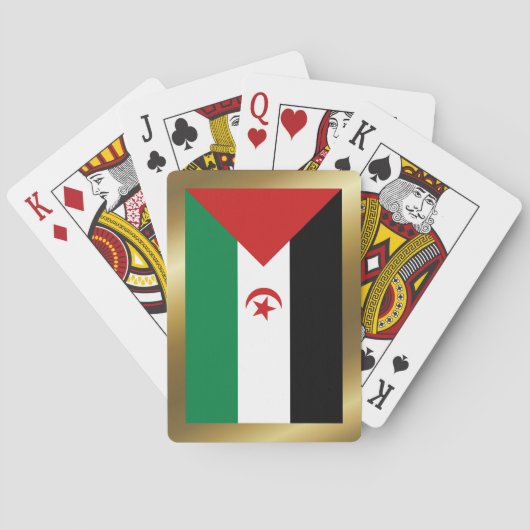 Jeu De Cartes Drapeau du Sahara Occidental Jouer des cartes (dos)
