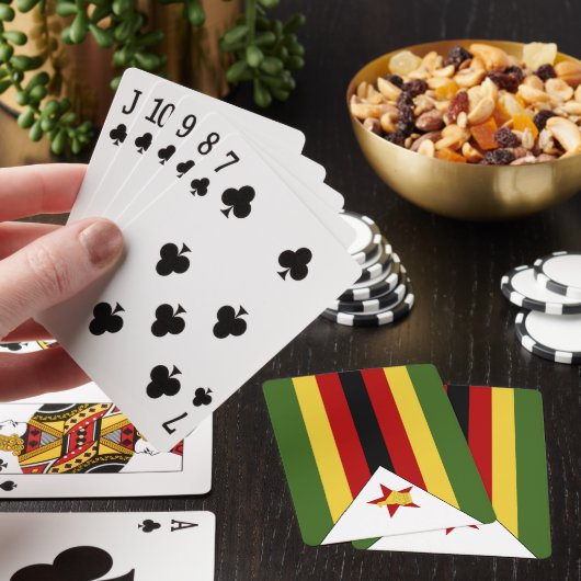 Jeu De Cartes drapeau du Zimbabwe (In Situ)