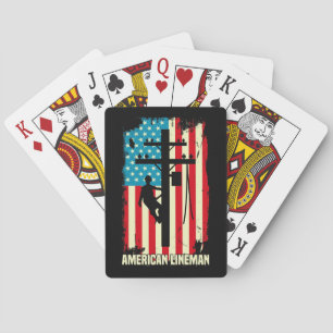 Jeu De Cartes Drapeau électrique American Lineman