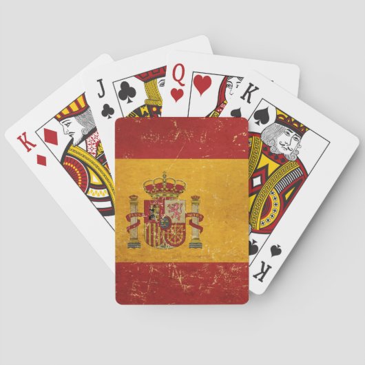 Jeu De Cartes Drapeau espagnol Vintage Grunge Design (dos)