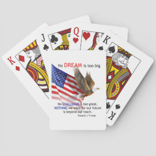 Jeu De Cartes Drapeau et aigle Donald J Trump Citation