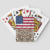 Jeu De Cartes Drapeau et Empreinte de léopard des États-Unis (dos)