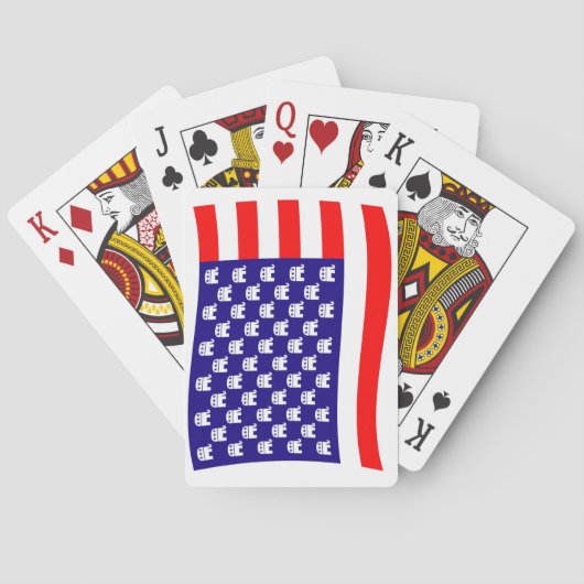 Jeu De Cartes Drapeau étoilé et rayé républicain (dos)