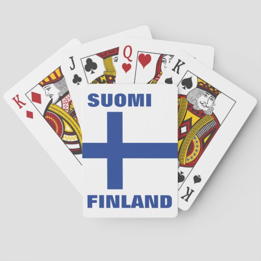 Jeu De Cartes Drapeau finlandais carte à jouer (dos)