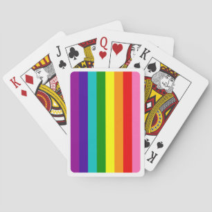 Jeu De Cartes Drapeau Gay pride Baker Arc-en-ciel Bande vertical