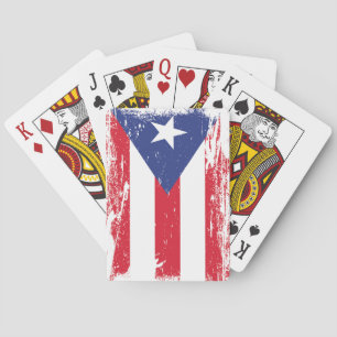 Jeu De Cartes Drapeau Grunge Porto Rico
