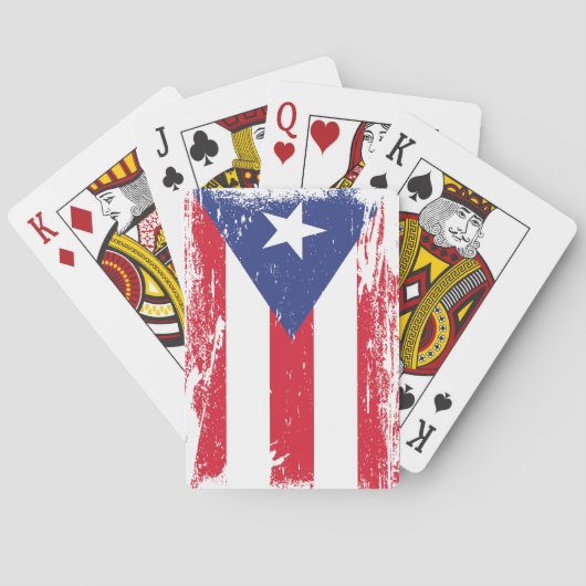 Jeu De Cartes Drapeau Grunge Porto Rico (dos)