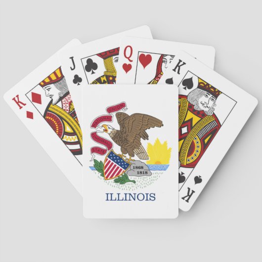JEU DE CARTES DRAPEAU ILLINOIS (dos)