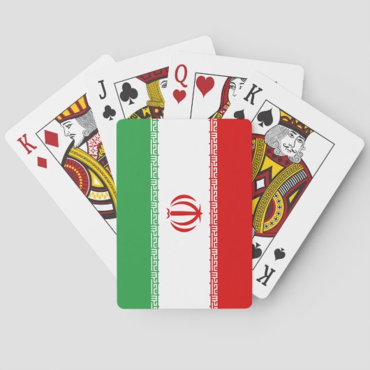 Jeu De Cartes Drapeau iranien (Iran) (Persan) (dos)