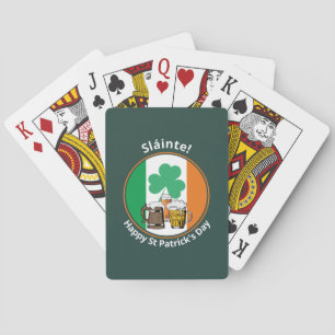 Jeu De Cartes Drapeau irlandais Jour de la Saint Patrick
