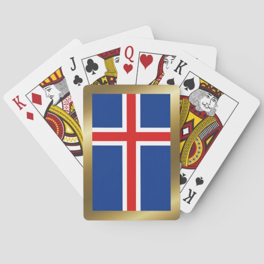 Jeu De Cartes Drapeau Islande Jouer des cartes (dos)