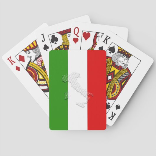 Jeu De Cartes Drapeau italien (dos)