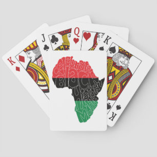 Jeu De Cartes Drapeau panafricain Noir Histoire Mois Art Design