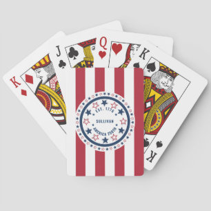 Jeu De Cartes Drapeau patriotique vintage personnalisé America 2