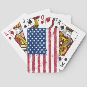Jeu De Cartes Drapeau peint des Etats-Unis