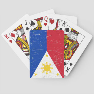 Jeu De Cartes Drapeau philippin éraillé et rayé
