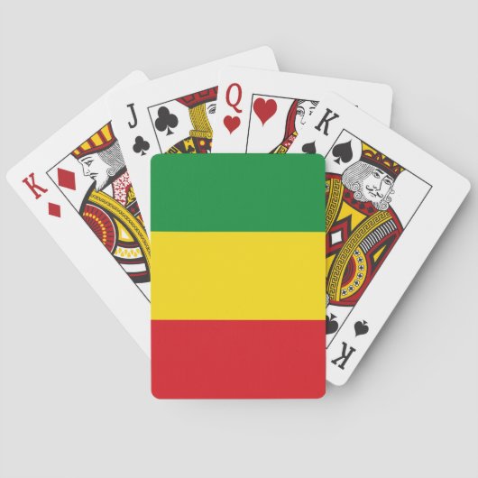Jeu De Cartes Drapeau rastafarien Rasta Ethiopie (dos)