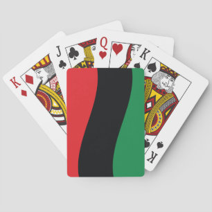 Jeu De Cartes Drapeau rouge, noir et vert