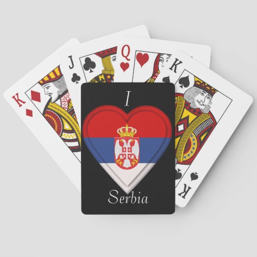 Jeu De Cartes Drapeau serbe de la Serbie (dos)