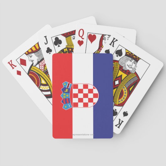 Jeu De Cartes Drapeau simple de la Croatie (dos)