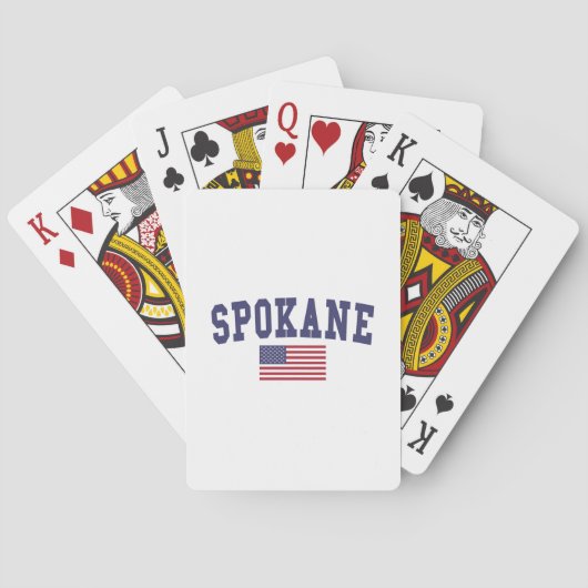 Jeu De Cartes Drapeau Spokane US (dos)
