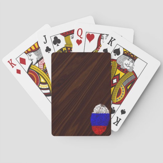 Jeu De Cartes Drapeau tactile russe (dos)