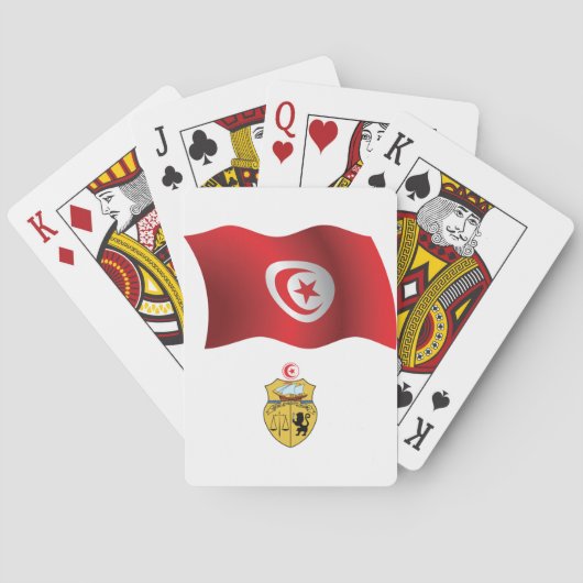 Jeu De Cartes Drapeau Tunisie Jouer aux cartes (dos)