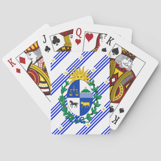 Jeu De Cartes Drapeau uruguayen à rayures (dos)