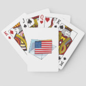Jeu De Cartes Drapeau USA Sur Carte (dos)