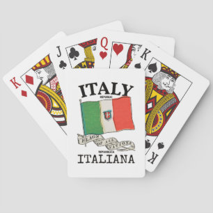 Jeu De Cartes Drapeau vintage du pays Italie