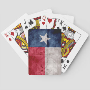 Jeu De Cartes Drapeau vintage patiné d'état du Texas